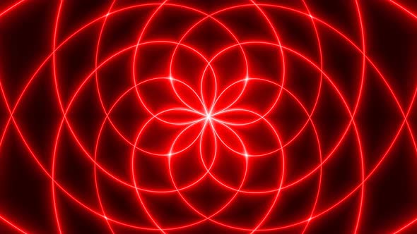 Red Color Glowing Neon Hypnotic Animated Background