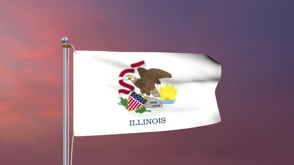 Illinois Flag 4k