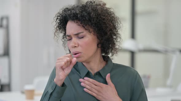 Coughing African Woman