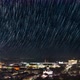 Night Tracks of Stars Timelapse Panoramic View to Old European City - VideoHive Item for Sale