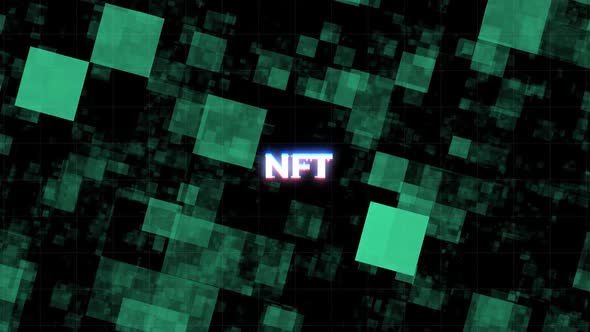 NFT Glitch Text Message Background