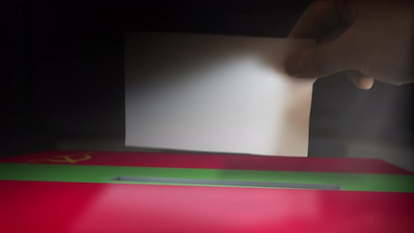 Digital Composite Hand Voting To National Flag OF Transnistria