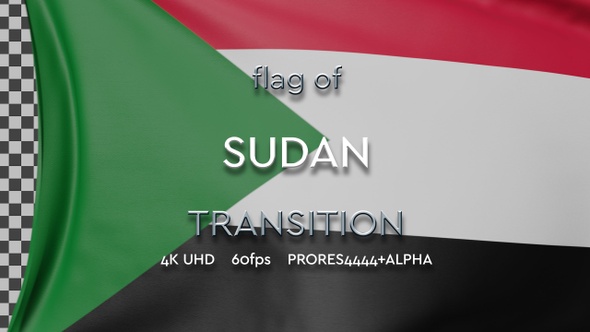 Flag of Sudan transition | UHD | 60fps