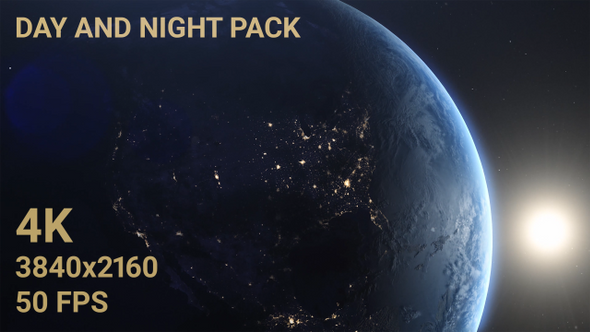 Earth Day And Night From Space Pack