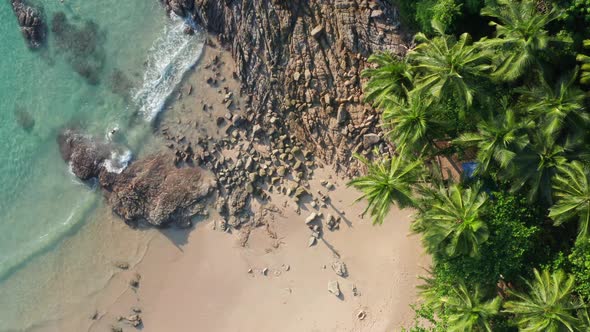 Aerial View of Surin Beach in Phuket Province in Thailand