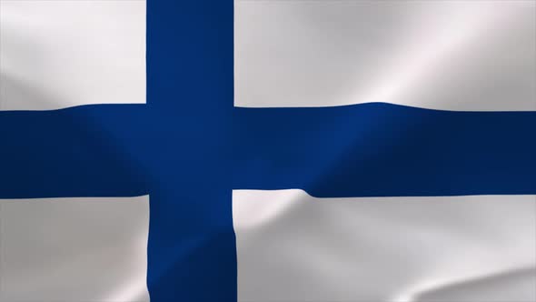 Finland Waving Animation Flag 4K Moving Wallpaper Background