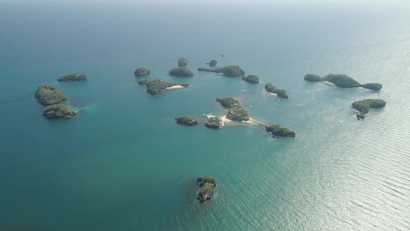 Set of Islands in Sea. Philippines