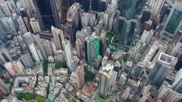 Top view of Hong Kong city