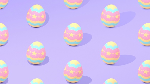 Purple Easter Egg Pattern Background