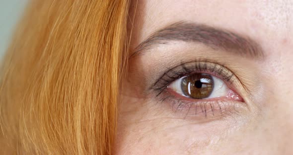 Woman's Brown Eyes