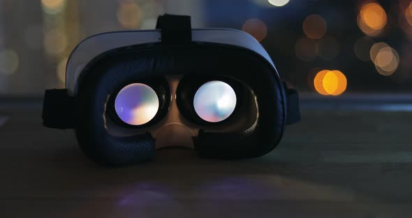Virtual reality playing movie inside