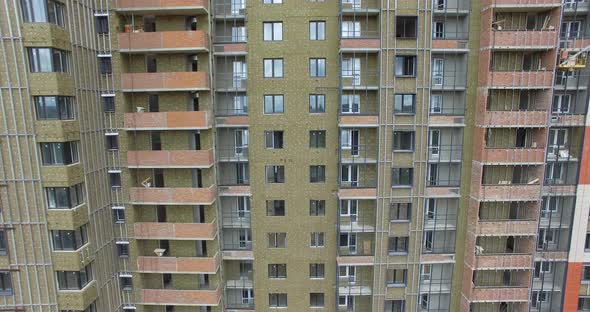 Aerial View of High-rise Apartment House Under Construction alt