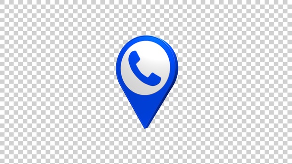 Telephone Map Pin Location Icon