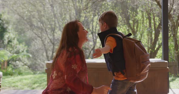 Family spending time together at home in the daytime 4k