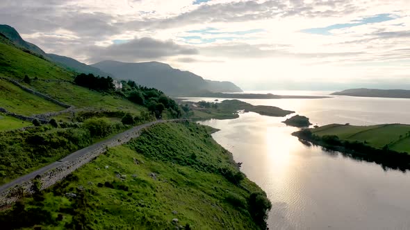 Aerial View of the Townland of Illancreeve Lackaduff  County Donegal Ireland