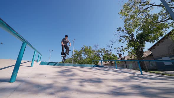 Skating Bmx In Park