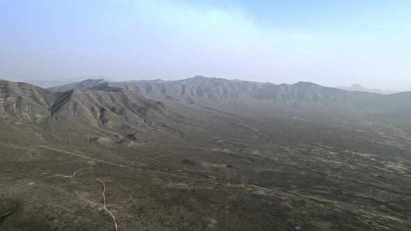 DRONE DAY CLOUDY NORTH COAHUILA MEXICO SEMI-DESERT MOUNTAIN LA AZUFROSA AREA