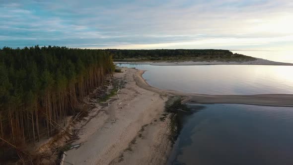 The Gauja River Flows Into the Baltic Sea Gulf of Riga.