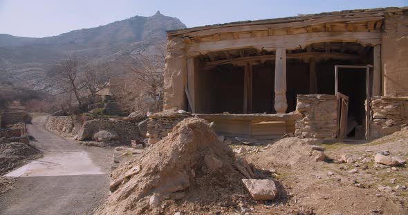 Old stone mosque in the fortress in the mountains Silk Road, Sentob village Uzbekistan 9 of 22