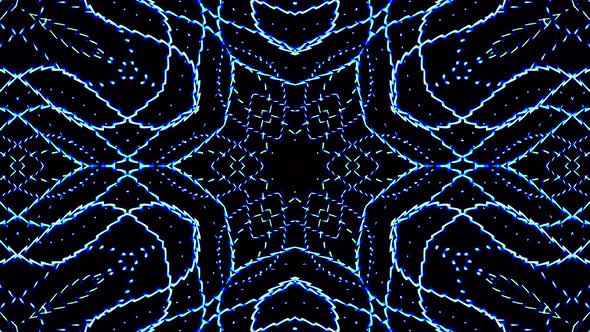 color blue lines glowing waves flower shape background kaleidoscope abstract alt