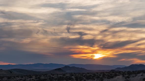 Mojave Desert Sunset Time Lapse