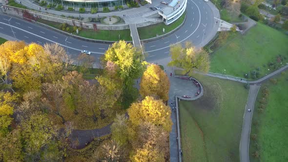 Aero, Kyiv, Autumn, Park of Glory, Metro Bridge, Pechersk Lavra