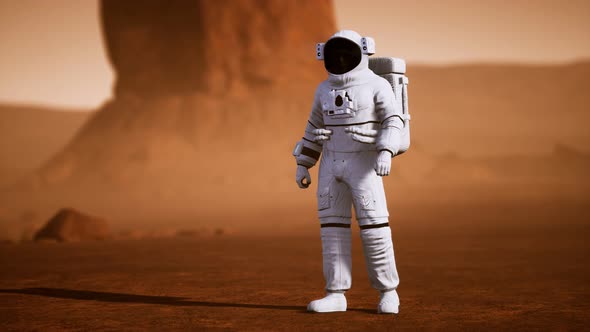 Astronaut on Mars Surface