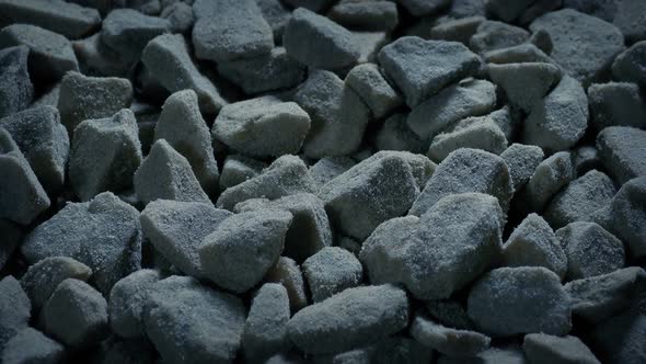 Rough Gravel Pile Moving Shot