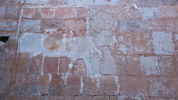 Ancient Wall Paintings In The Temple Of Hatshepsut