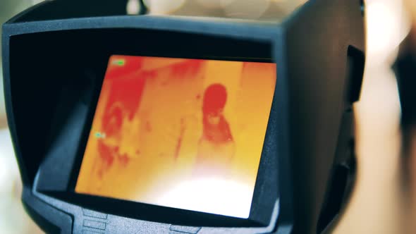 Infrared Camera's Display While Scanning the Passersby