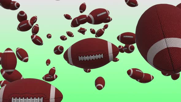 4K Football Balls Background Seamless Loop V2