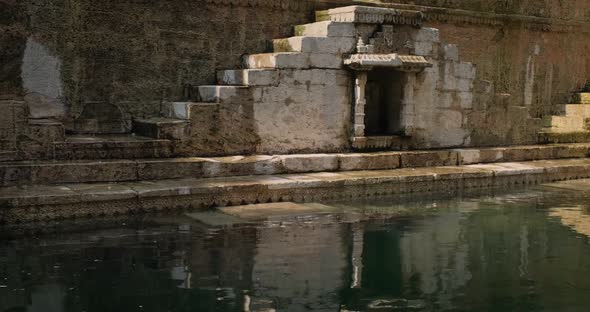 Water Storage Inside Toorji Ka Jhalra Baoli Stepwell - One of Water Sources in Jodhpur, Rajasthan