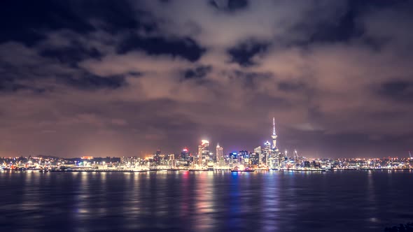 Auckland at night timelapse