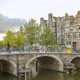 Panorama of the Evening Embankment of Amsterdam - VideoHive Item for Sale