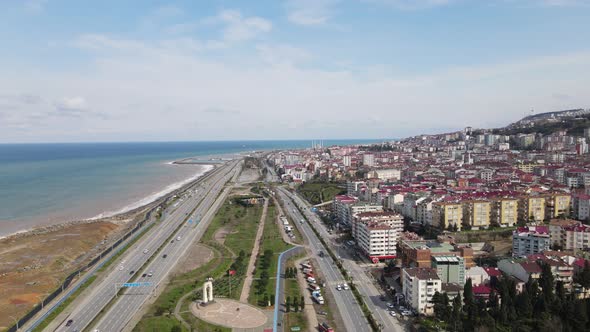 Aerial Coastal City