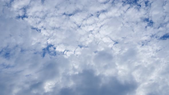 Photography Daytime Sky With Fluffy Clouds Video Loop