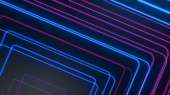 Blue Red Glowing Neon Lines Abstract Tech Futuristic Motion Background