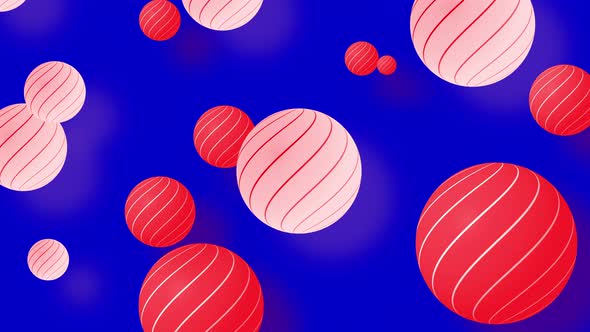 Red and Blue Colorful Balls Shape on Background Abstract Multicolored Geometric Shapes