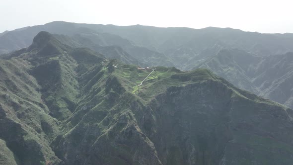 Mountain Aerial of Cliffs High Mountains Along the Atlantic Coast Line