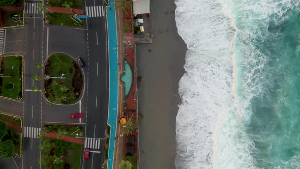 Epic Storm at Sea Filmed on a Drone in the Sunset