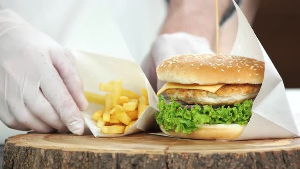 Chicken Burger Fries