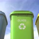 Multi Colored Garbage Bins with Waste Type Separation Labels and Recycle Logos - VideoHive Item for Sale