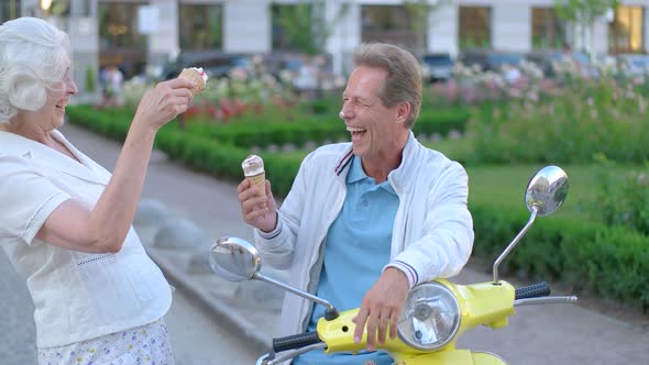 Ice Cream on Man's Nose.