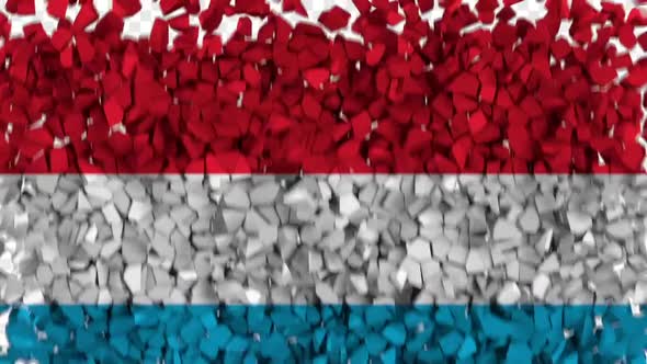 Luxembourg Flag Breaking Rocks Transition alt
