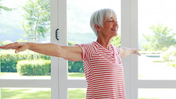 Old Lady Doing Yoga