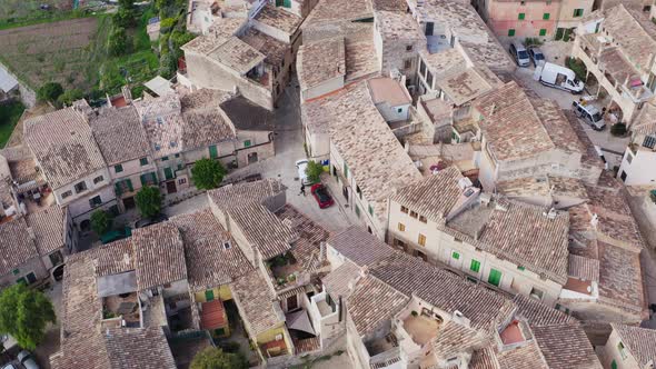 Architecture of European Old Village Dron  Video