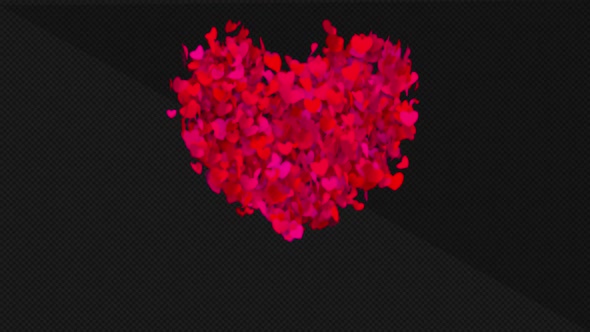 Hearts Logo or Object Reveal Element