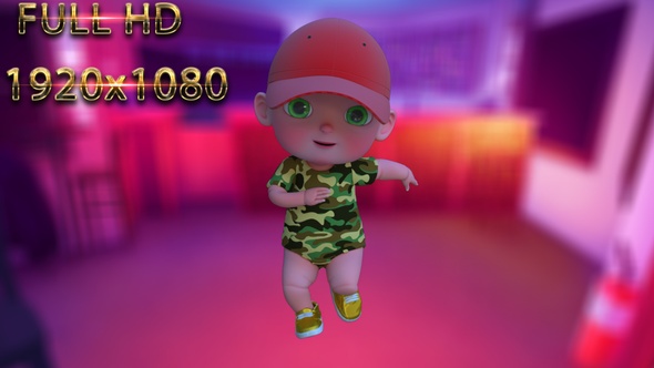 Cartoon Baby Dance V21 - 60 fps