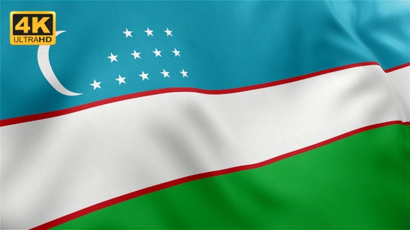 Uzbekistan Flag - 4K