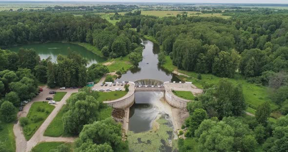 Yaropolets, Russia. Yaropoletskaya Water-Power Plant (ges) and Volokolamskiy Waterfall